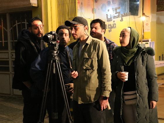 تصاویر پشت صحنه فیلم کوتاه پایان دوره شب گرد به کارگردانی حسین عبدالمنافی